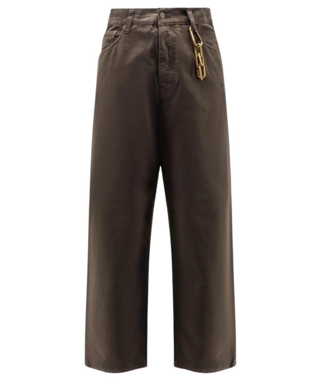 DARKPARK Коричневые хлопковые прямые джинсы, фото 1