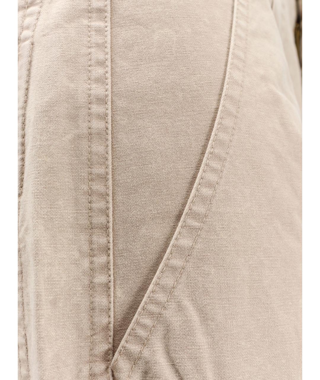 ISABEL MARANT ETOILE Бежевые хлопковые прямые джинсы, фото 3