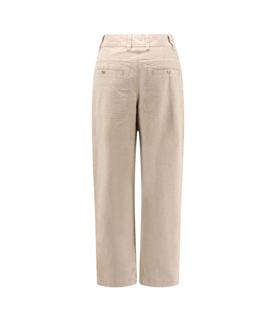 ISABEL MARANT ETOILE Бежевые хлопковые прямые джинсы, фото 2