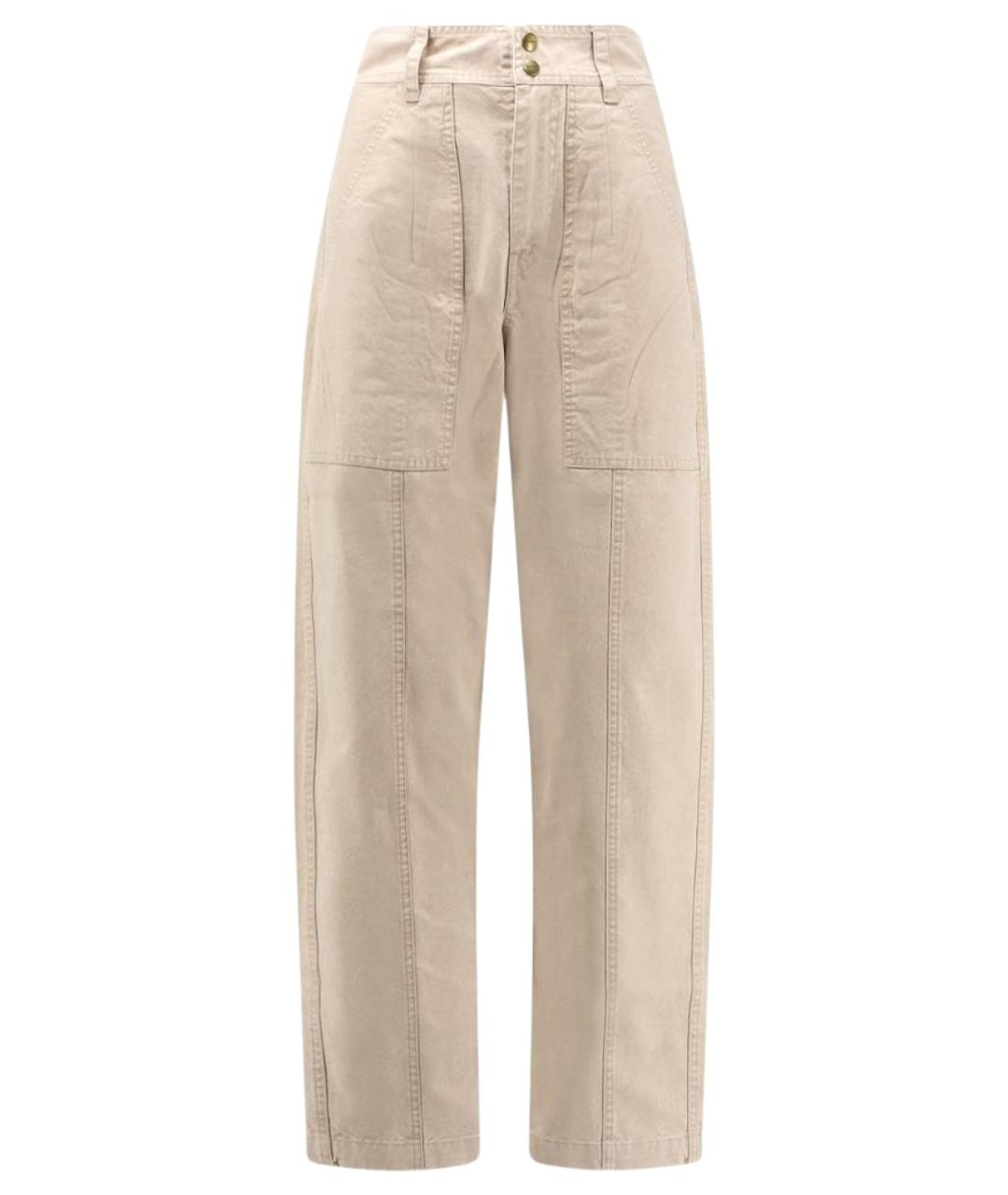 ISABEL MARANT ETOILE Бежевые хлопковые прямые джинсы, фото 1