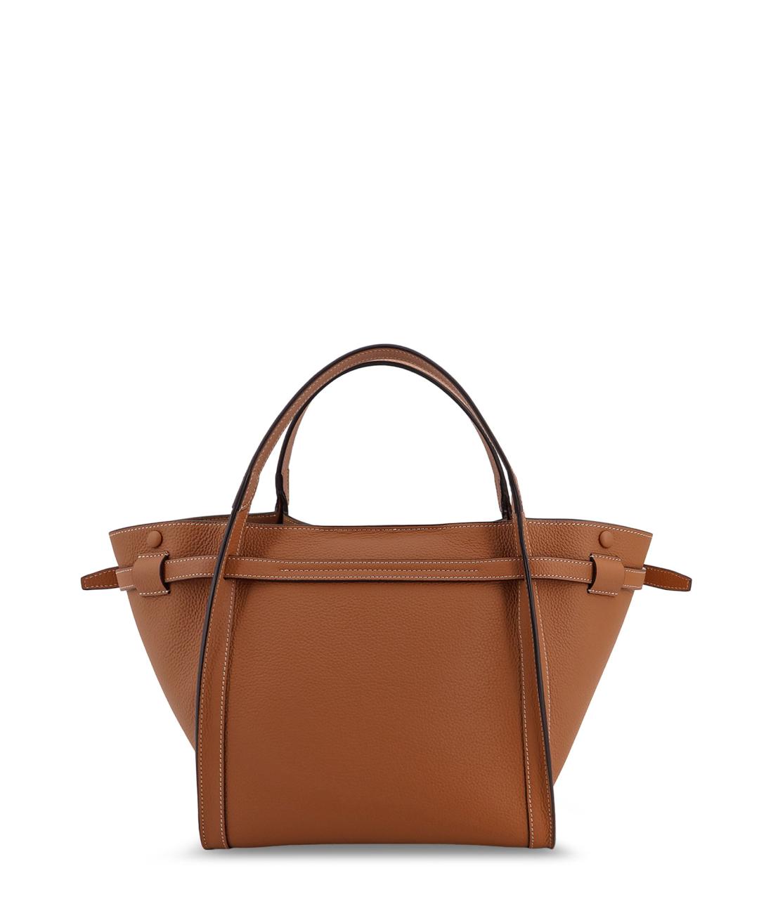 TOD'S Коричневая кожаная сумка тоут, фото 2