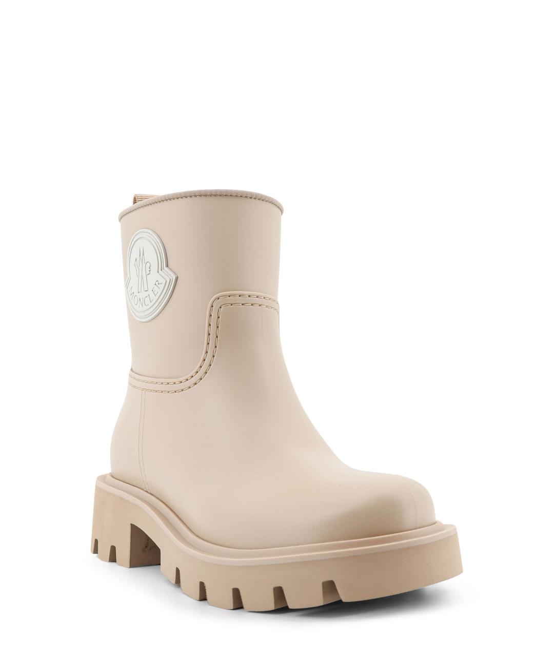 MONCLER Бежевые резиновые ботинки, фото 2