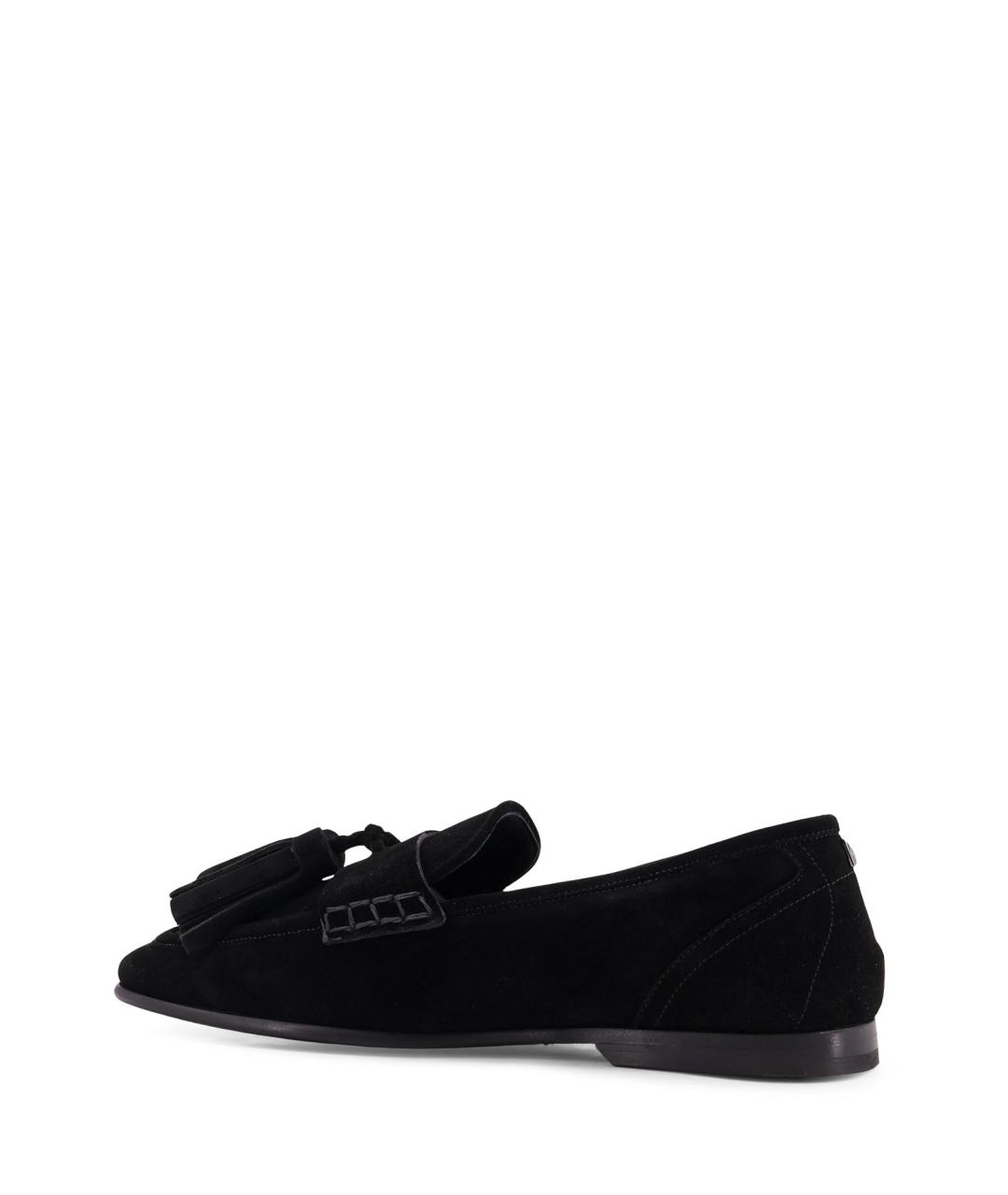 DOLCE&GABBANA Черные замшевые лоферы, фото 3