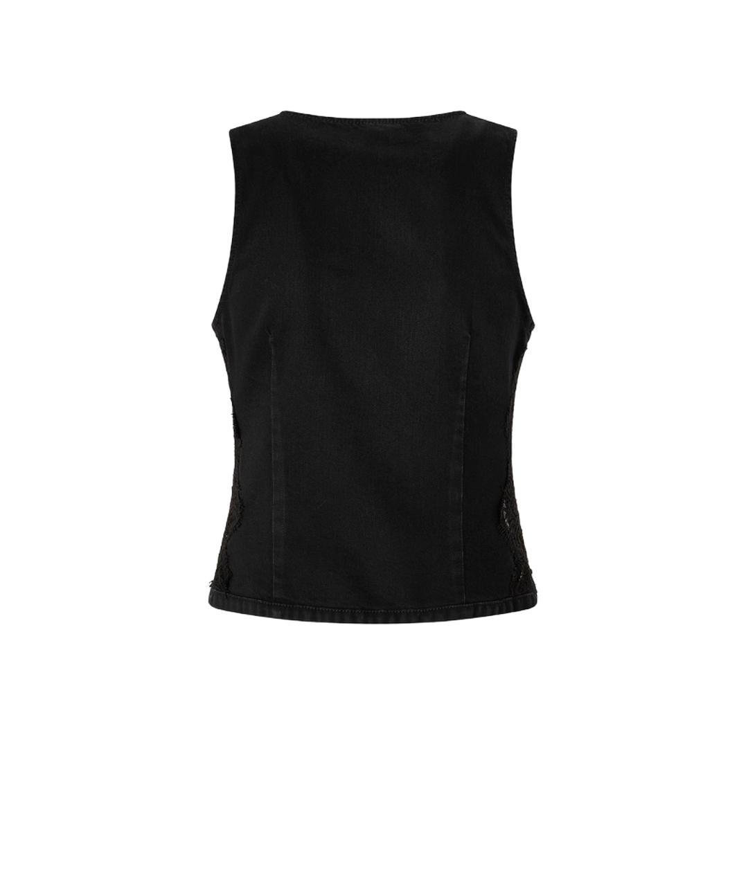 PINKO Черный хлопковый жилет, фото 2