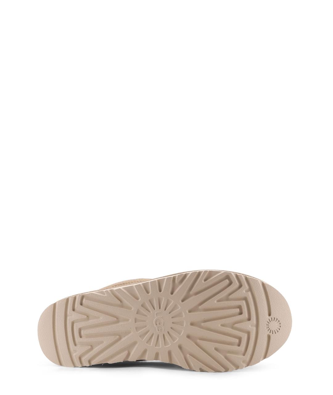 UGG AUSTRALIA Бежевые замшевые низкие кроссовки / кеды, фото 4