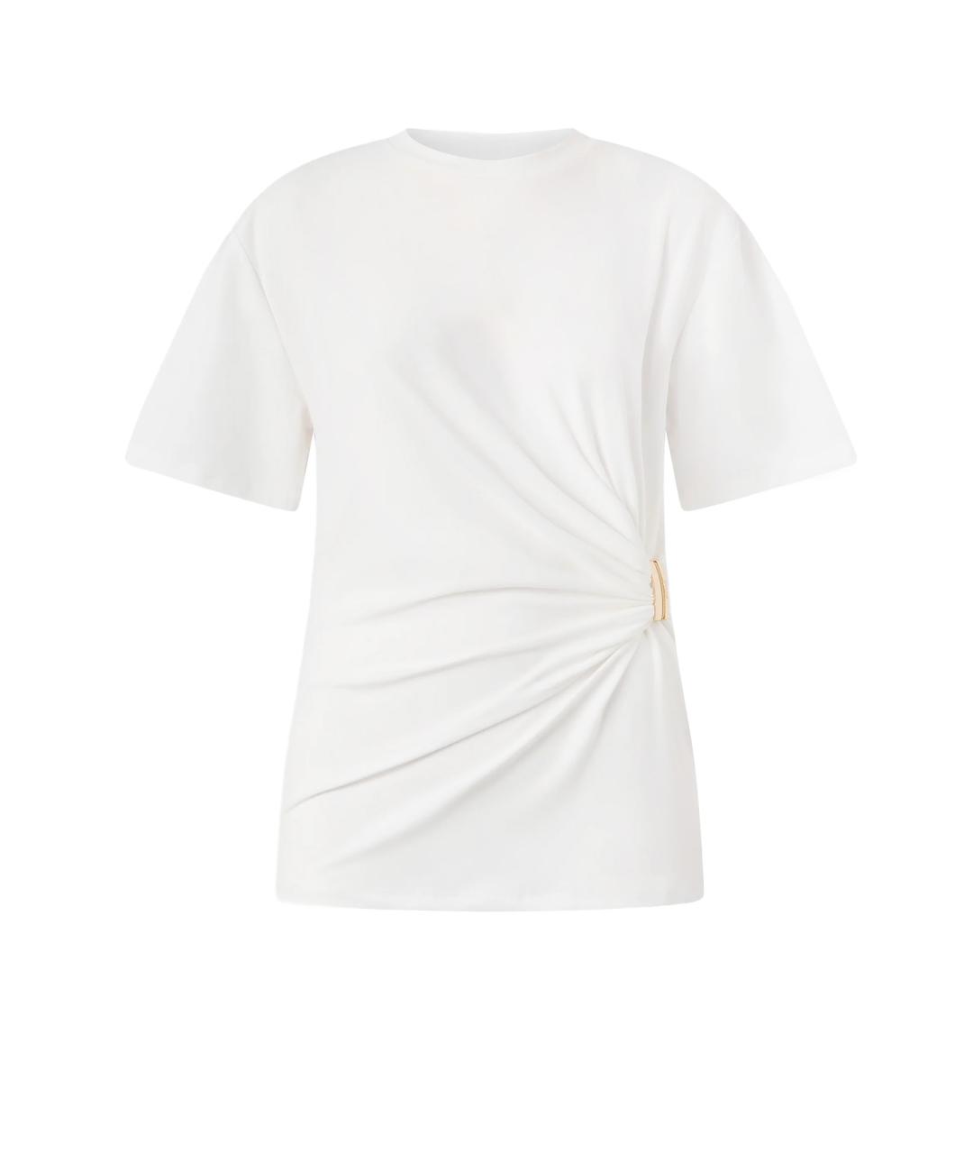 PINKO Белая хлопковая футболка, фото 1