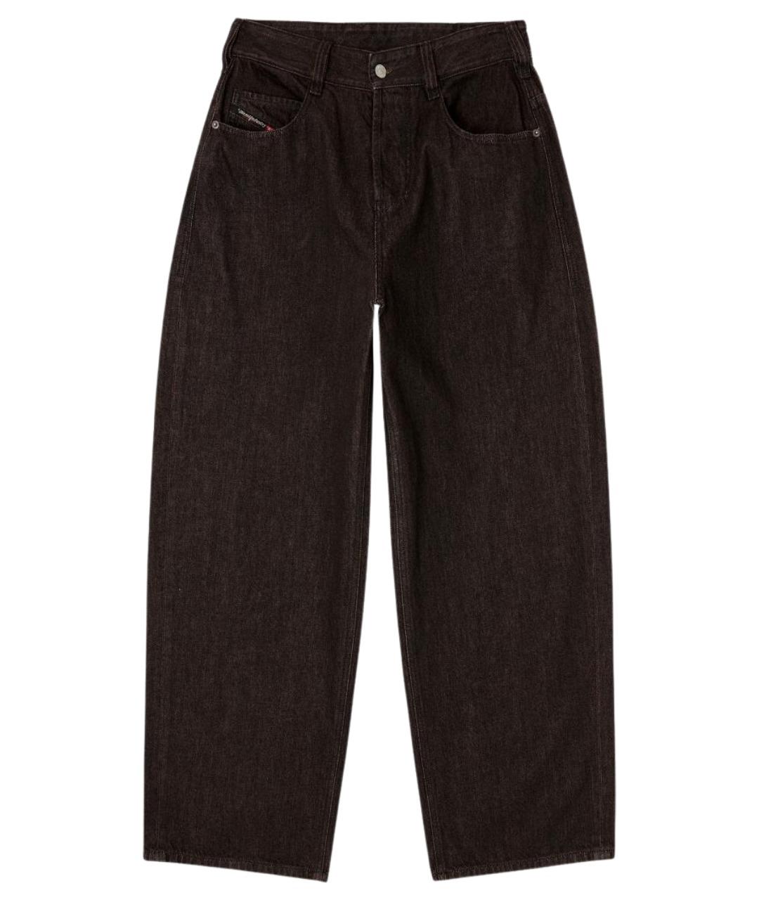 DIESEL Черные хлопковые прямые джинсы, фото 1