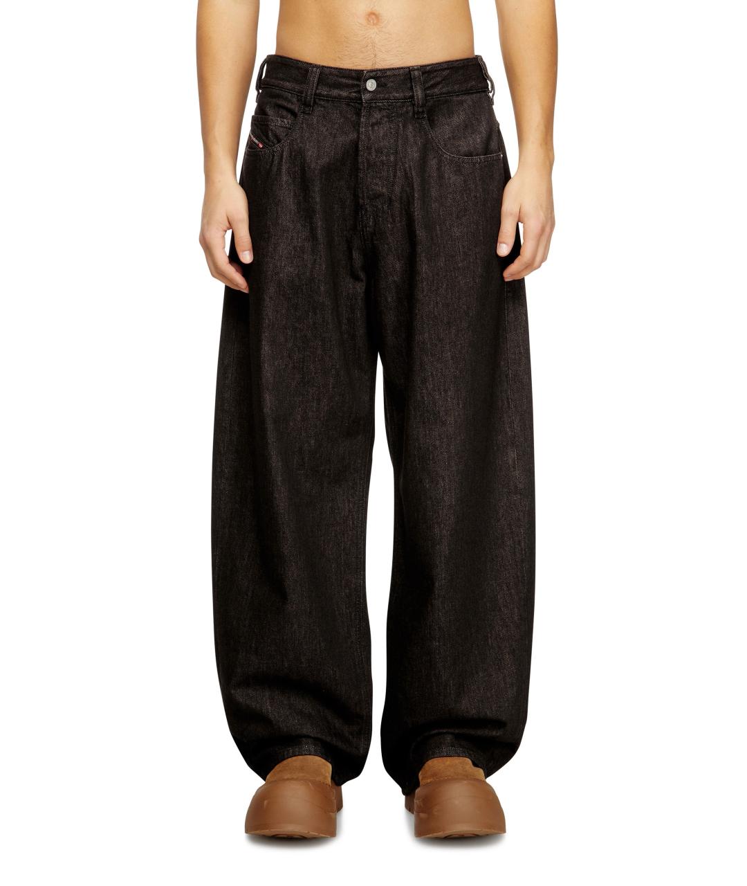 DIESEL Черные хлопковые прямые джинсы, фото 2