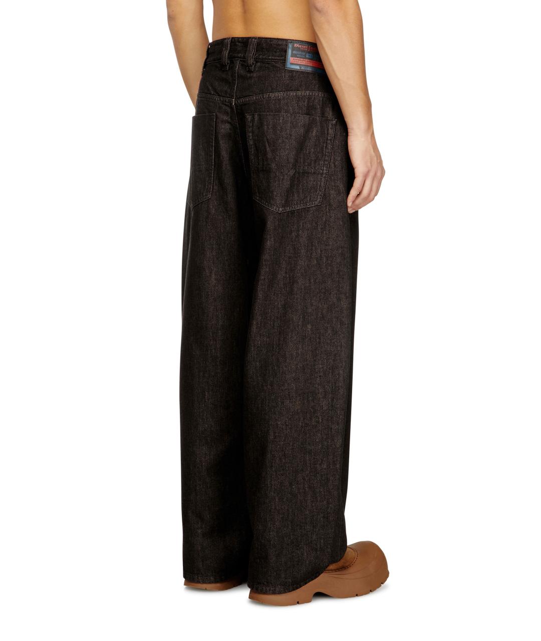 DIESEL Черные хлопковые прямые джинсы, фото 3