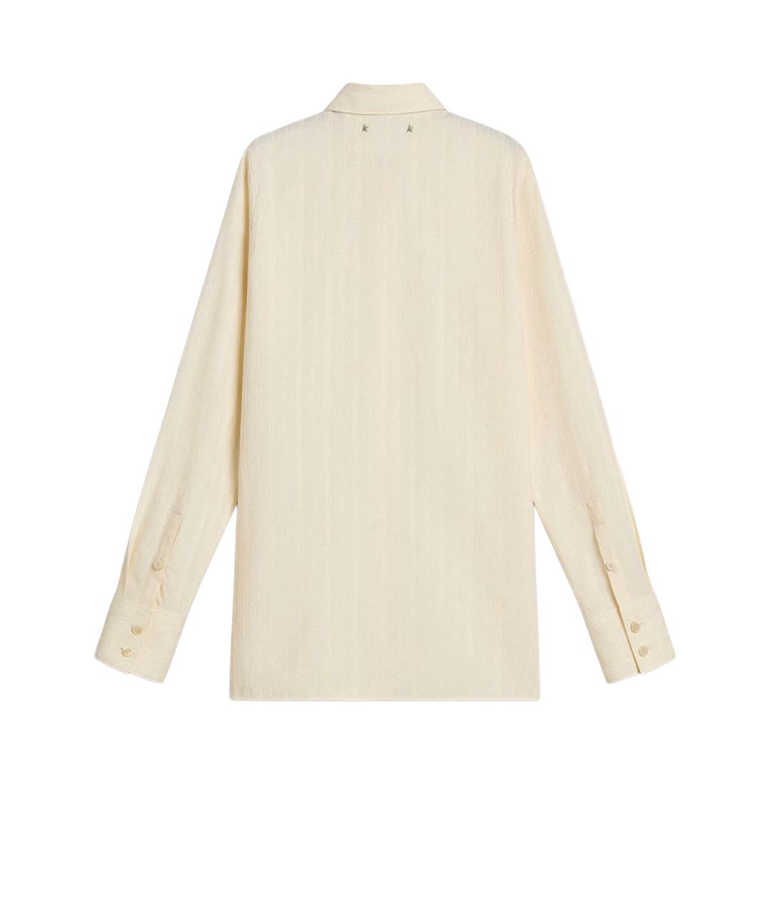 GOLDEN GOOSE DELUXE BRAND Бежевая хлопковая рубашка, фото 2