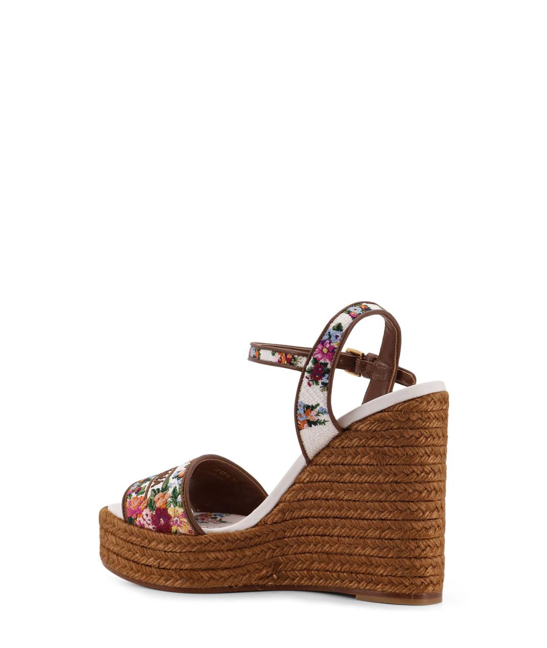 DOLCE&GABBANA Мульти текстильные босоножки, фото 3