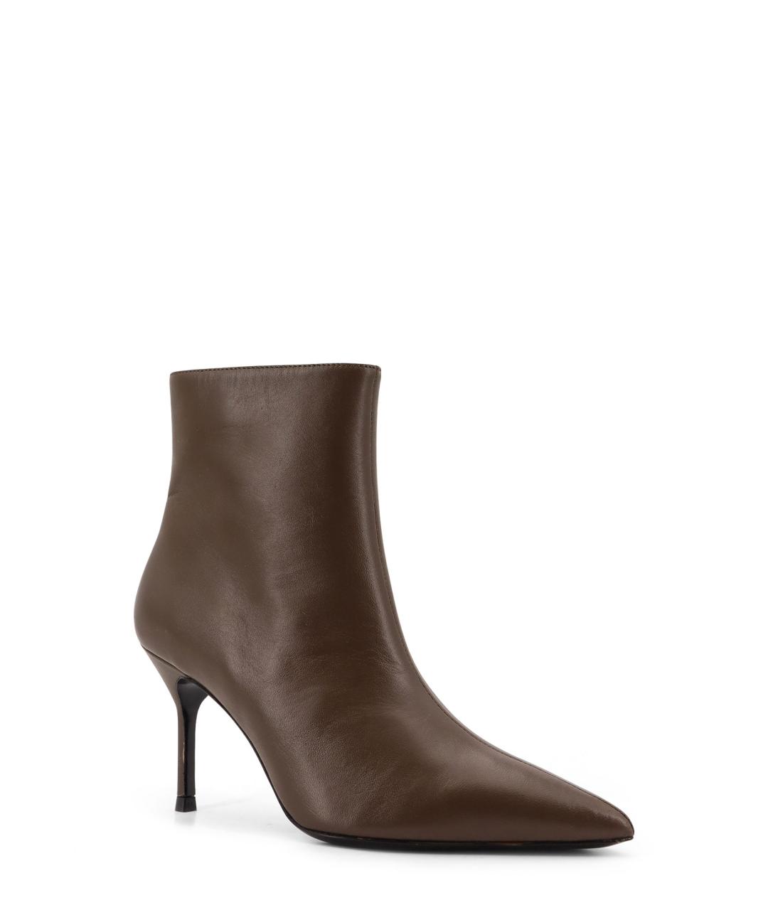 STAUD Коричневые кожаные ботильоны, фото 2