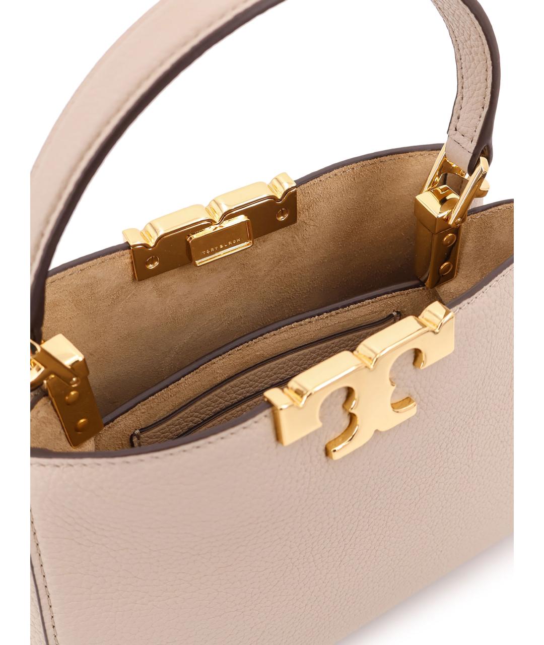 TORY BURCH Бежевая кожаная сумка тоут, фото 4