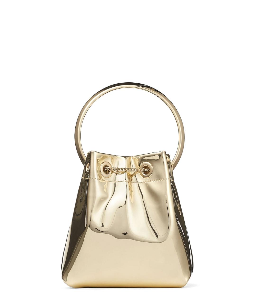 JIMMY CHOO Золотая кожаная сумка через плечо, фото 2