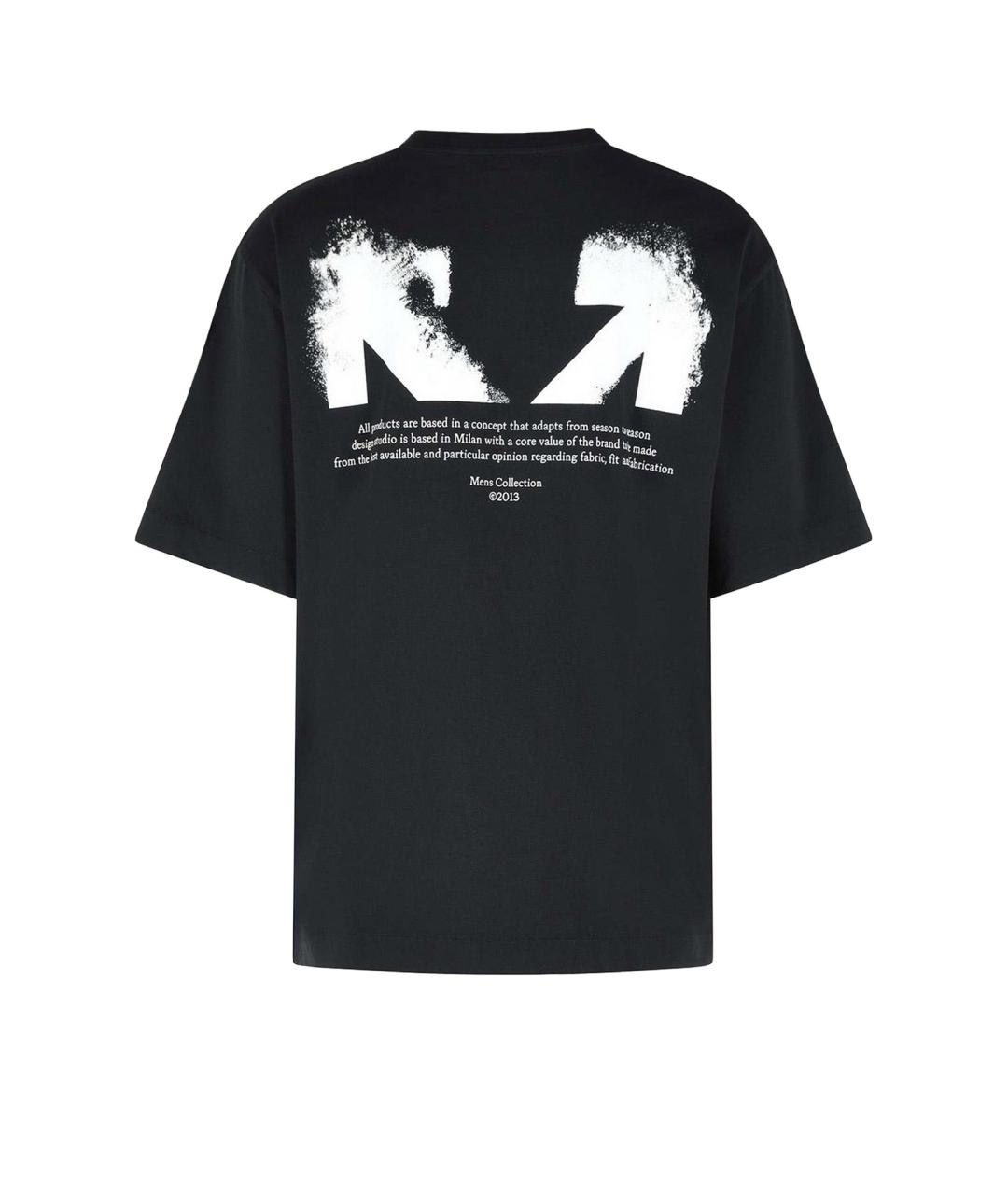 OFF-WHITE Черная хлопковая футболка, фото 2