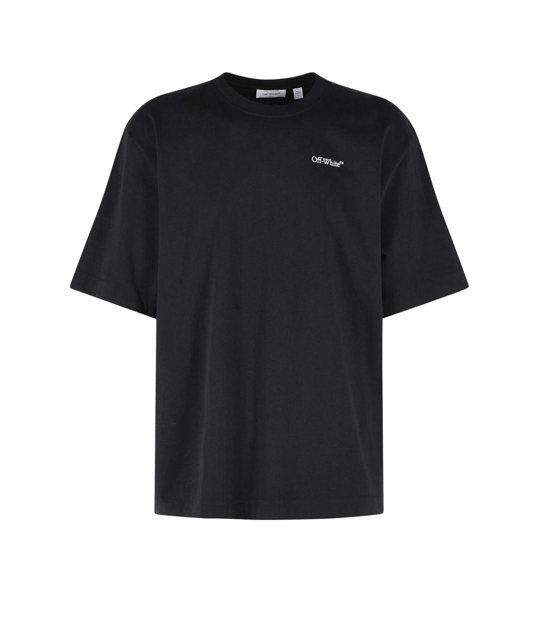 OFF-WHITE Черная хлопковая футболка, фото 1