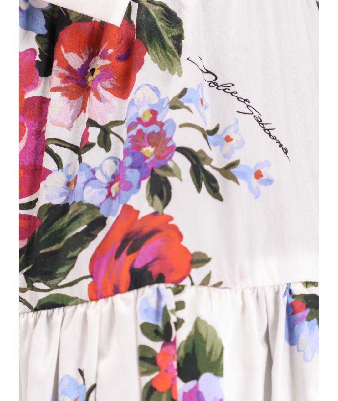 DOLCE&GABBANA Белая хлопковая юбка макси, фото 3