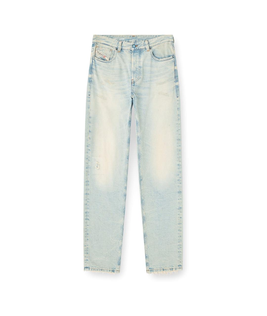 DIESEL Синие хлопковые прямые джинсы, фото 1