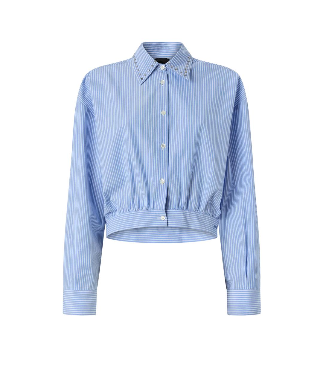 PINKO Голубая хлопковая рубашка, фото 1