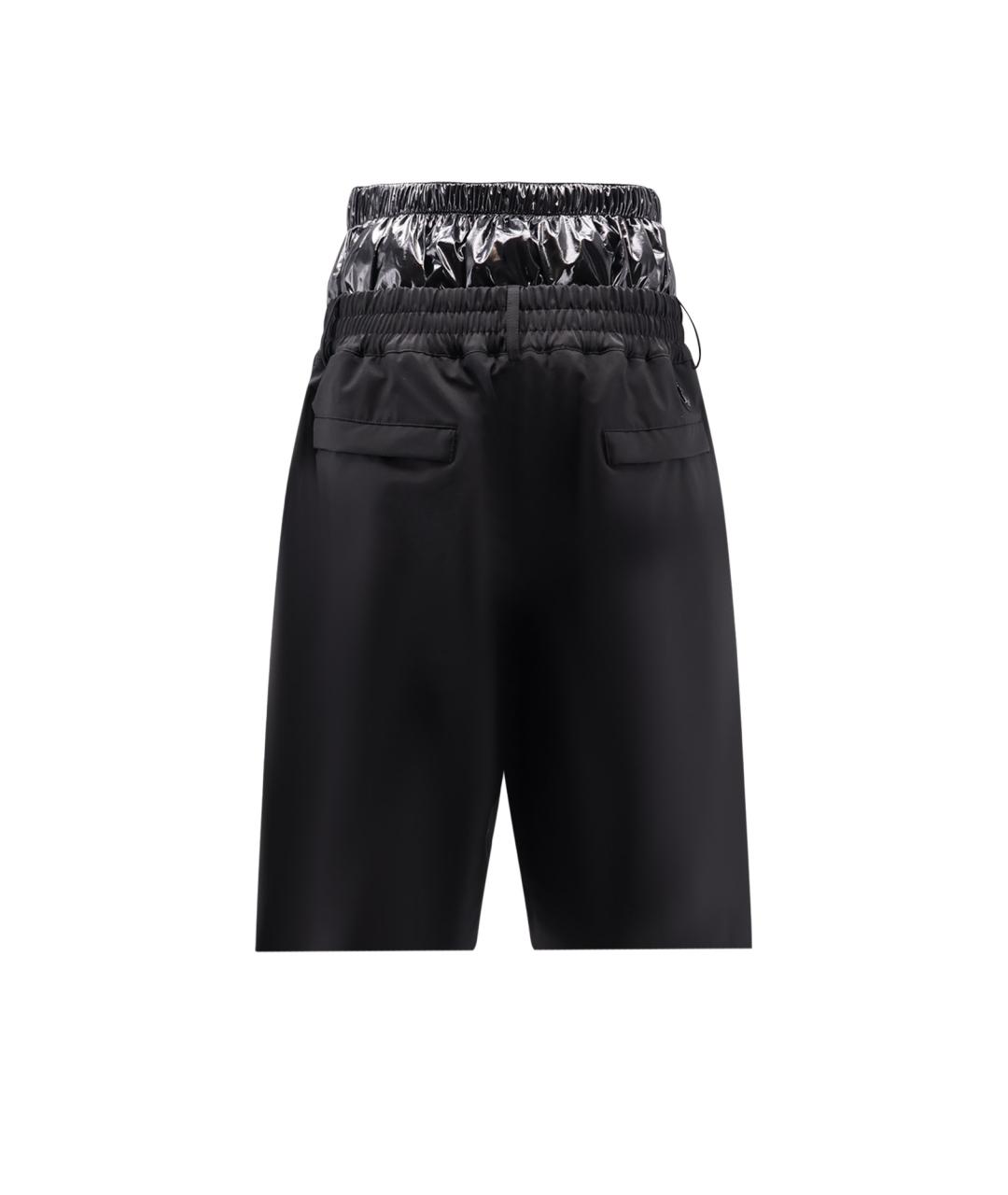MONCLER Черные полиамидовые шорты, фото 2