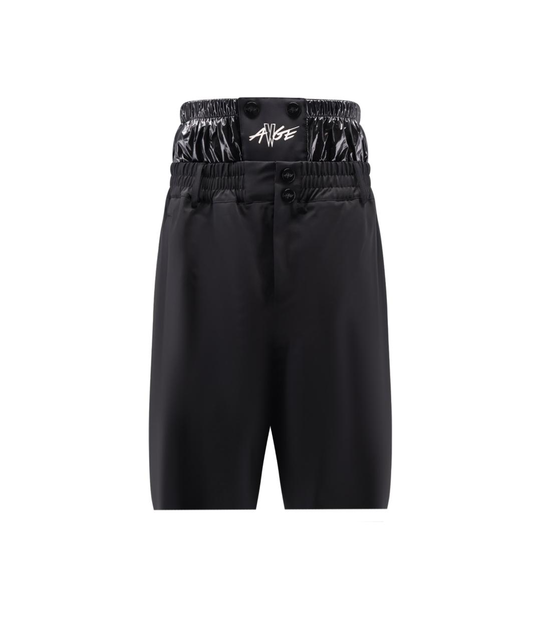 MONCLER Черные полиамидовые шорты, фото 1