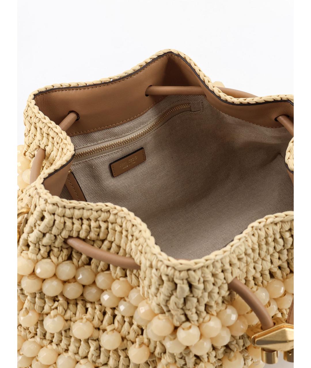 JIMMY CHOO Бежевая сумка через плечо, фото 4