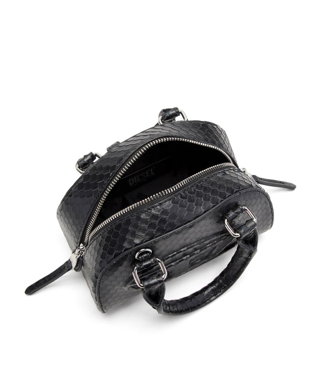DIESEL Черная кожаная сумка тоут, фото 5