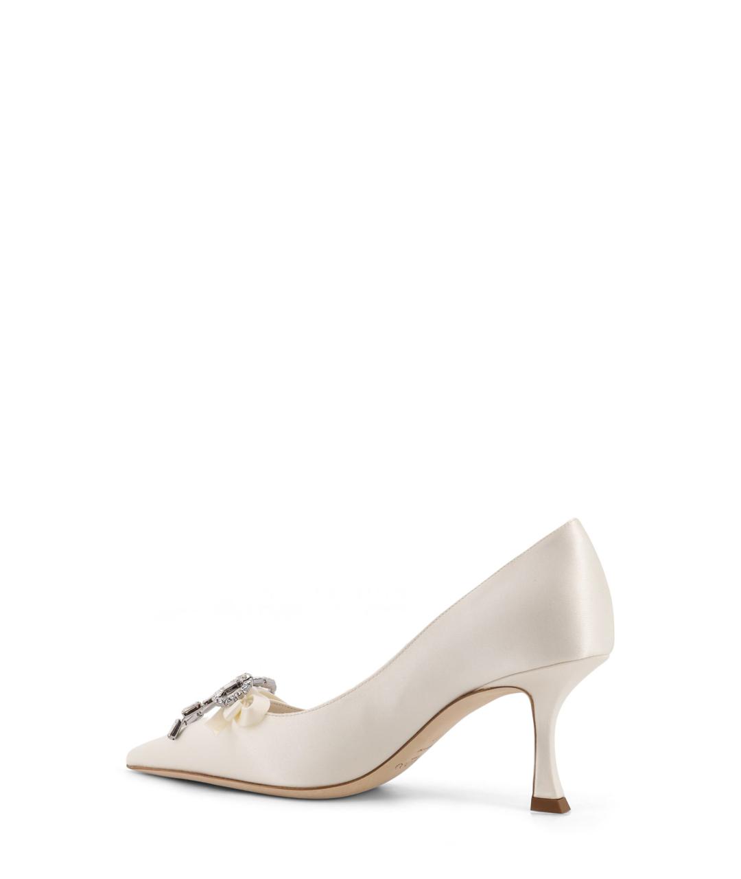 JIMMY CHOO Белые текстильные туфли, фото 3