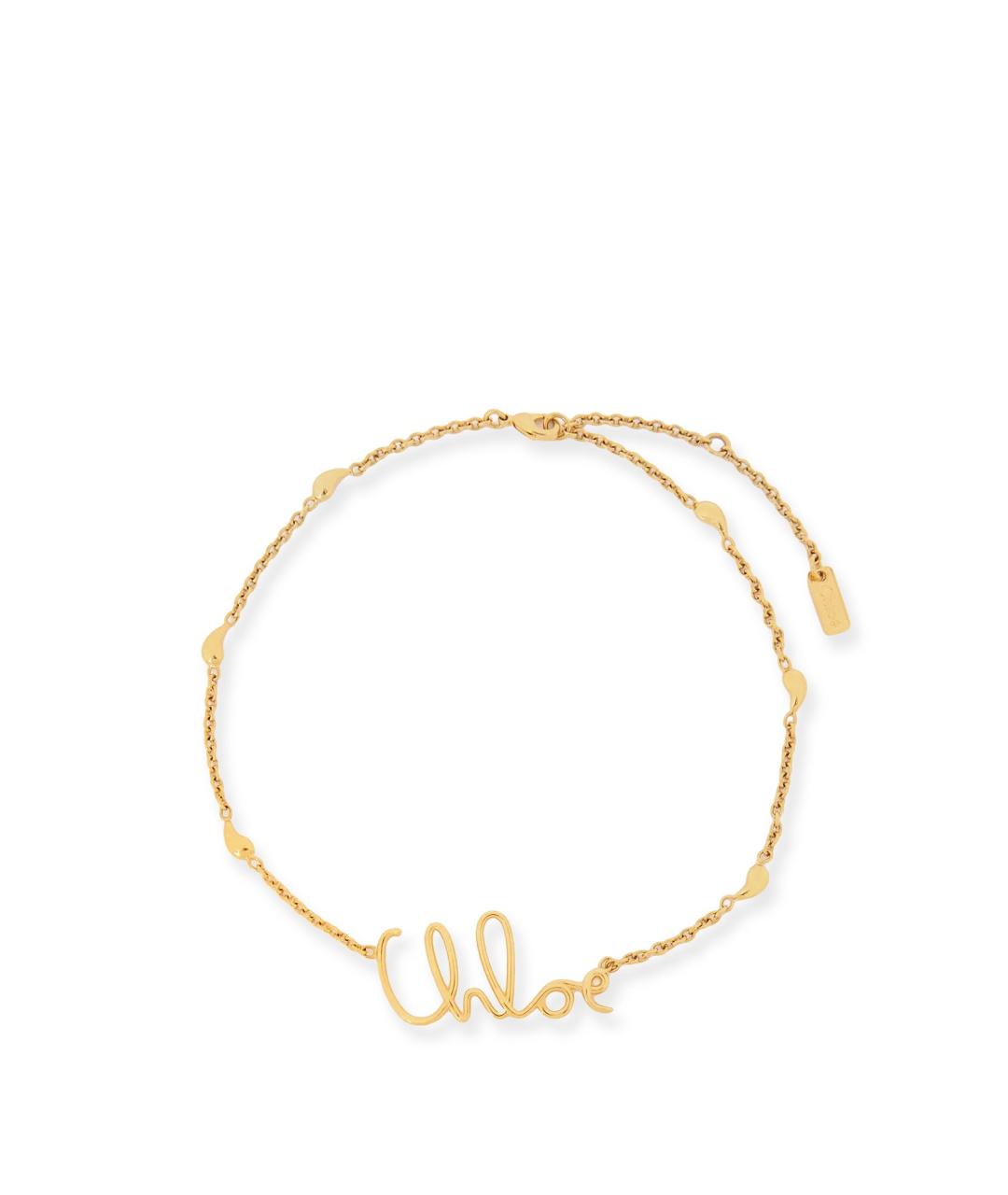 CHLOE Золотое латунное колье, фото 3