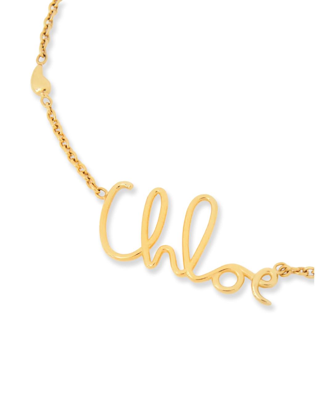 CHLOE Золотое латунное колье, фото 2