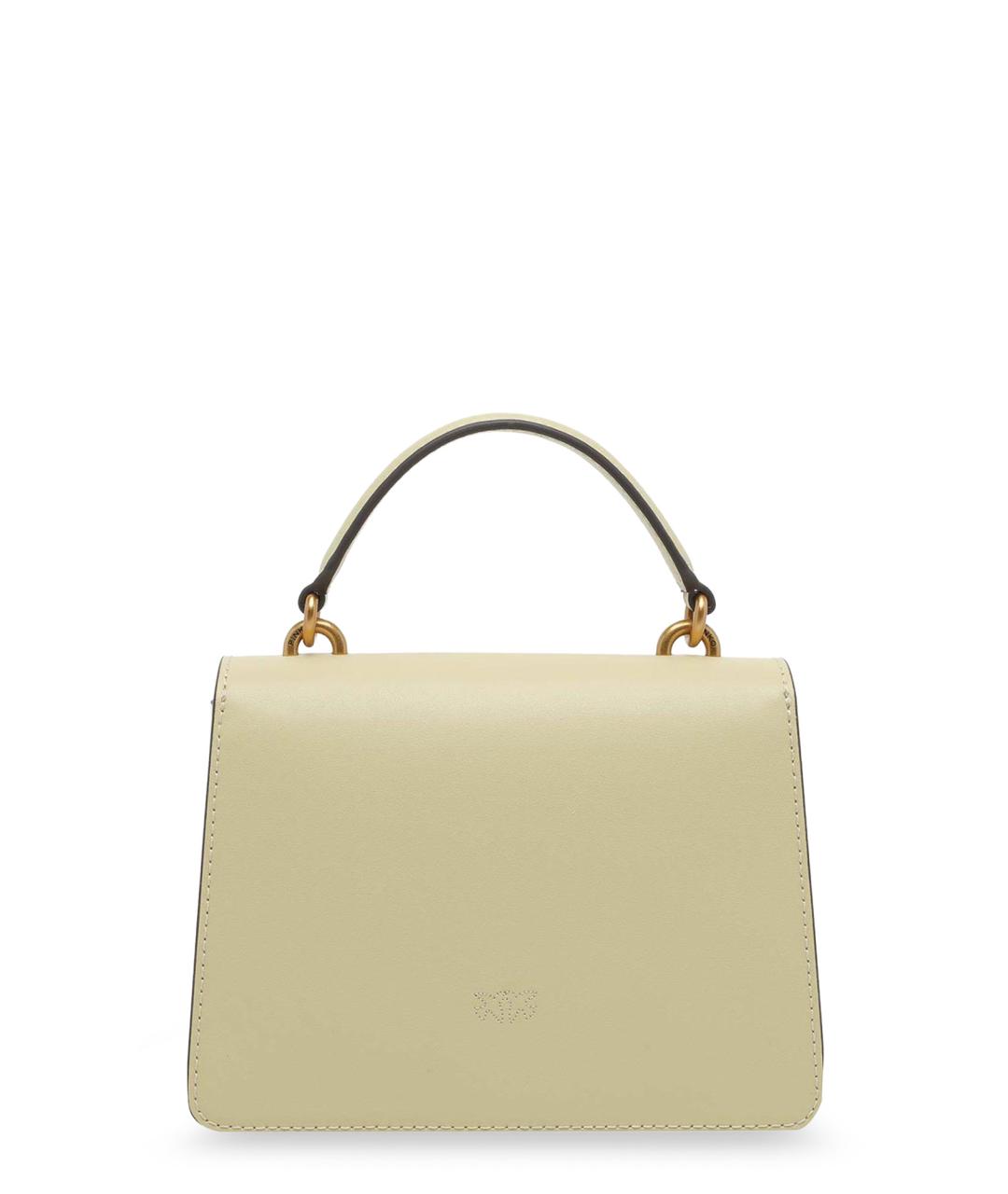 PINKO Бежевая кожаная сумка тоут, фото 2