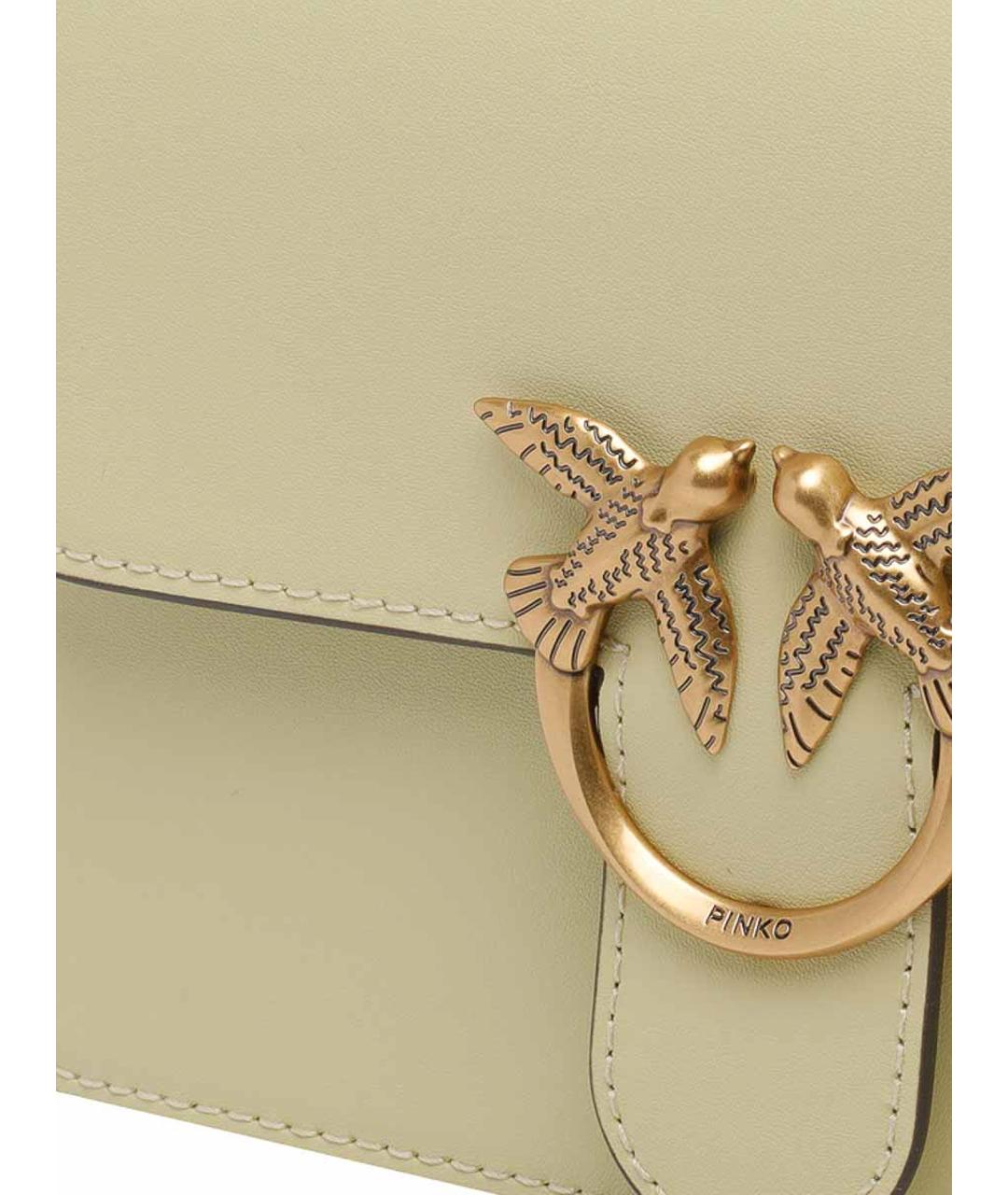PINKO Бежевая кожаная сумка тоут, фото 4