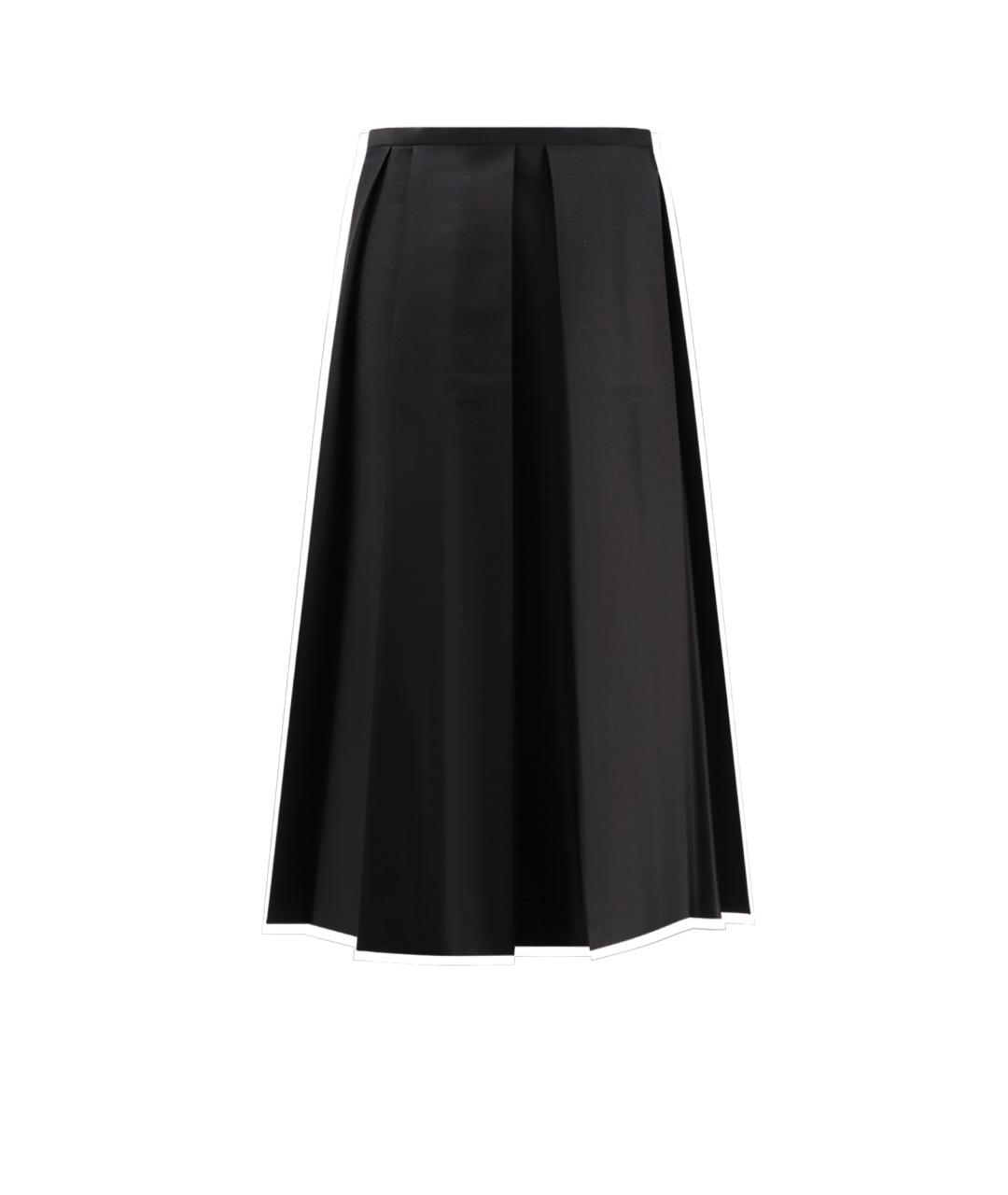 TOTEME Черная шерстяная юбка миди, фото 1