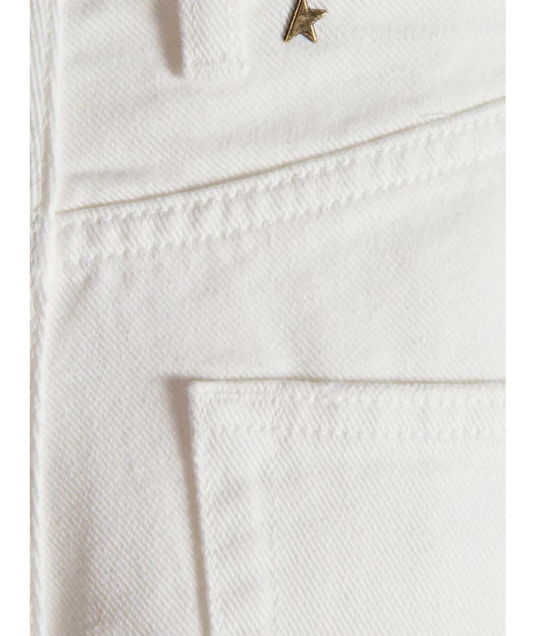 GOLDEN GOOSE DELUXE BRAND Белые хлопковые прямые джинсы, фото 2