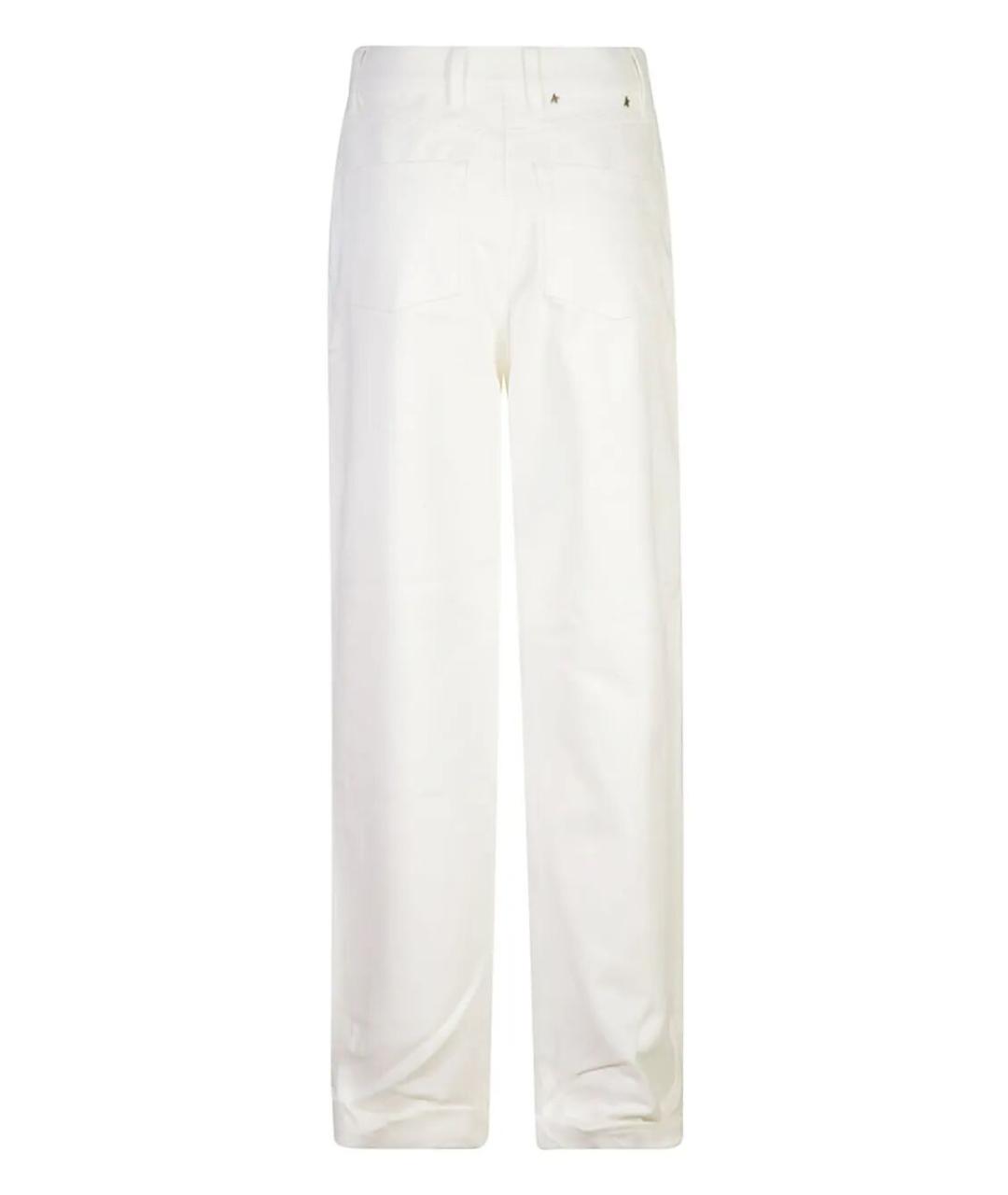 GOLDEN GOOSE DELUXE BRAND Белые хлопковые прямые джинсы, фото 3