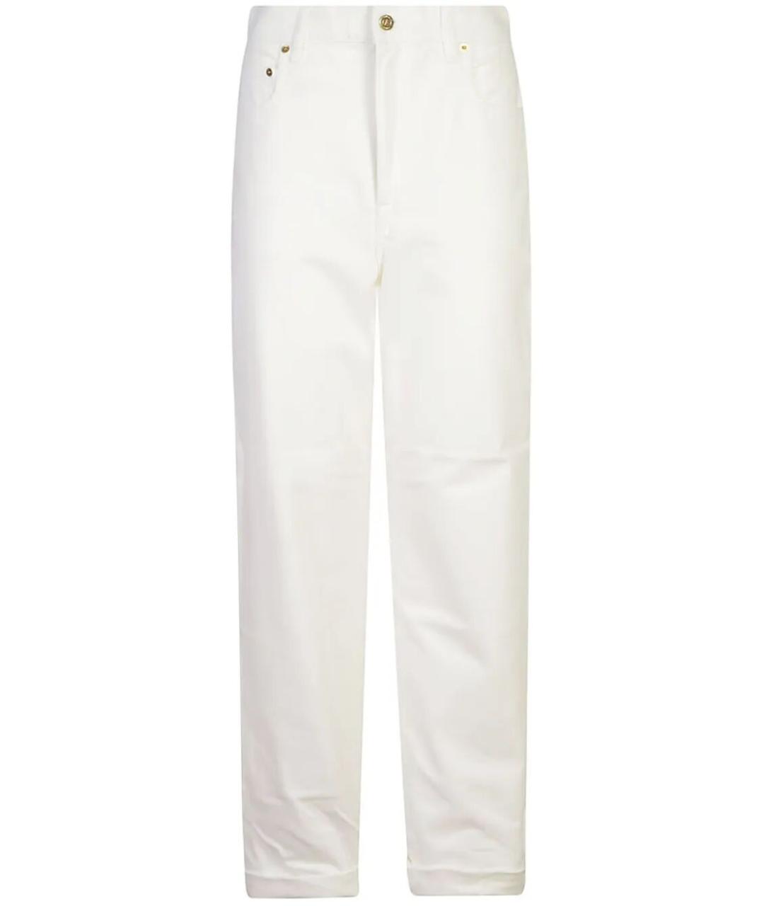GOLDEN GOOSE DELUXE BRAND Белые хлопковые прямые джинсы, фото 1