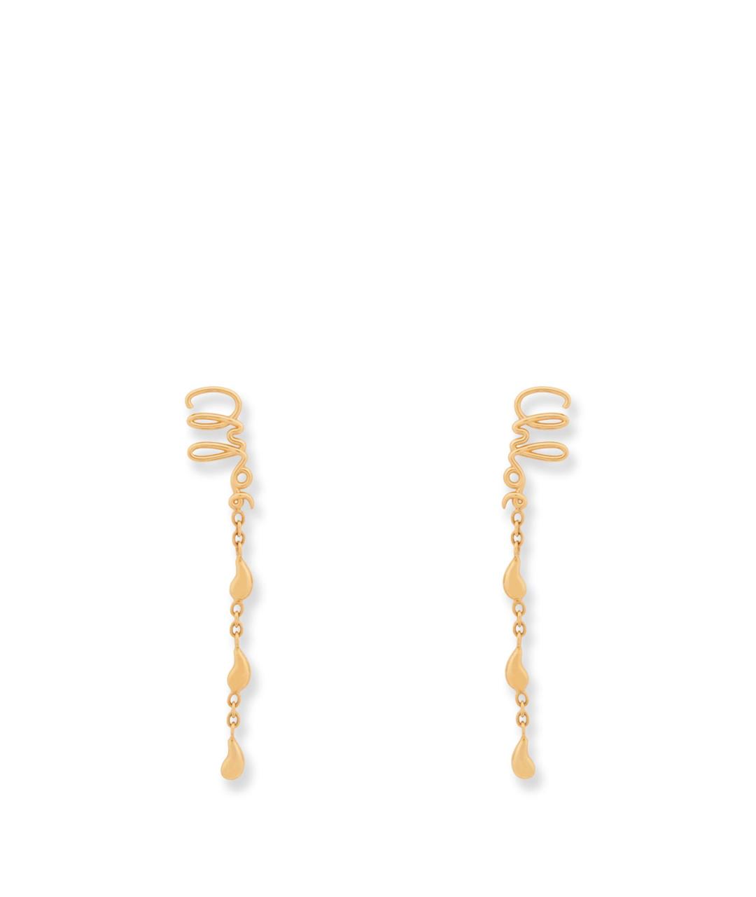 CHLOE Золотые латунные серьги, фото 1