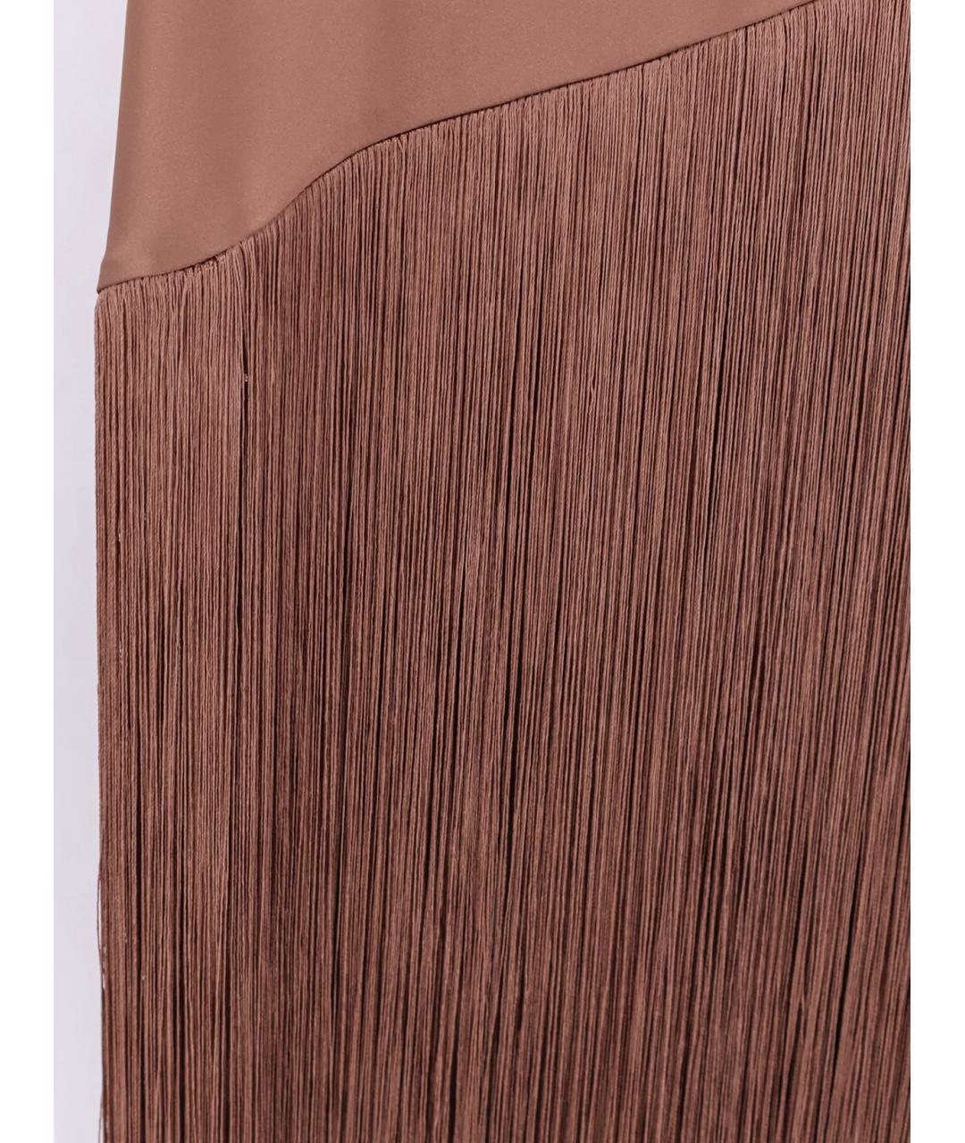 PINKO Коричневое полиэстеровое платье, фото 3