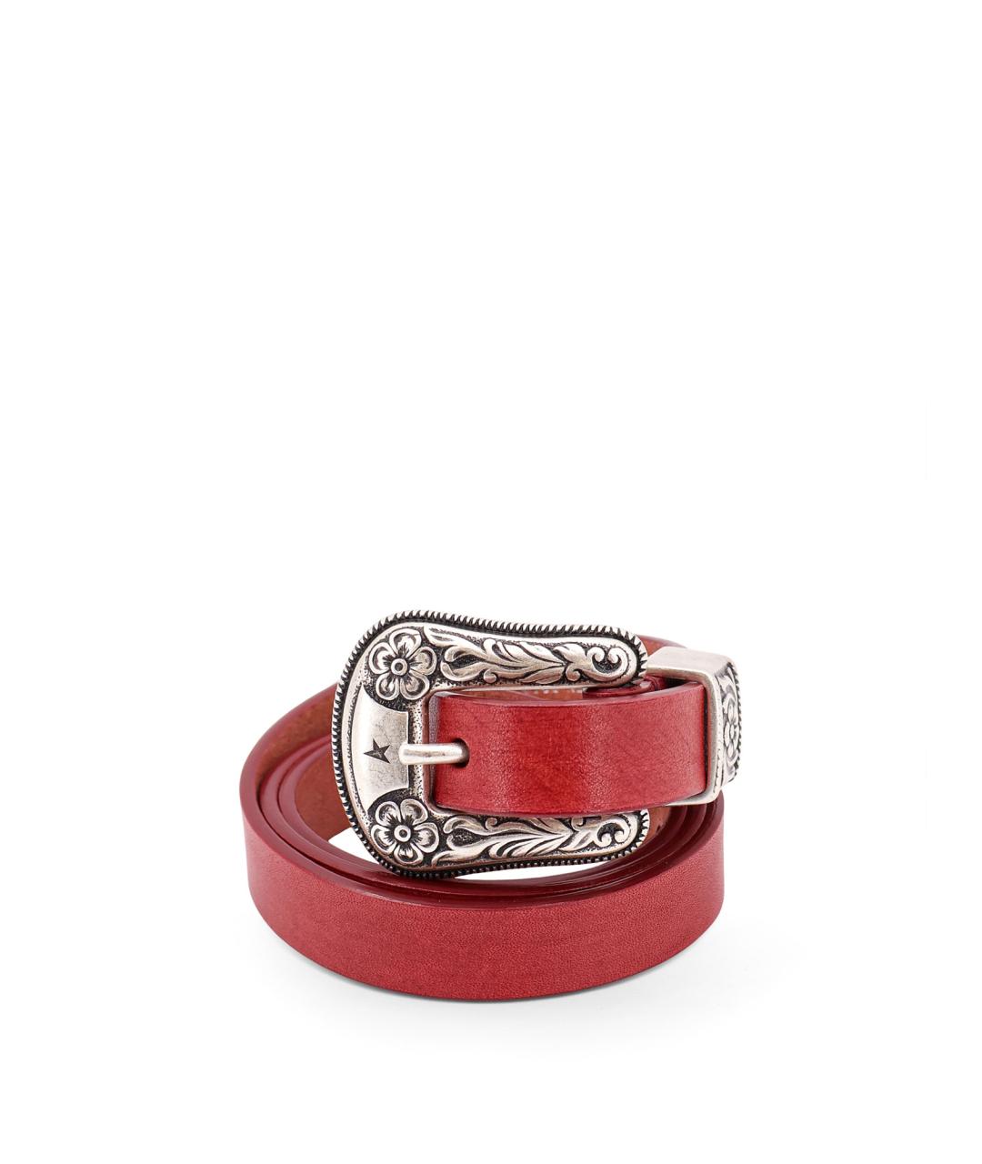 GOLDEN GOOSE DELUXE BRAND Красный кожаный ремень, фото 3