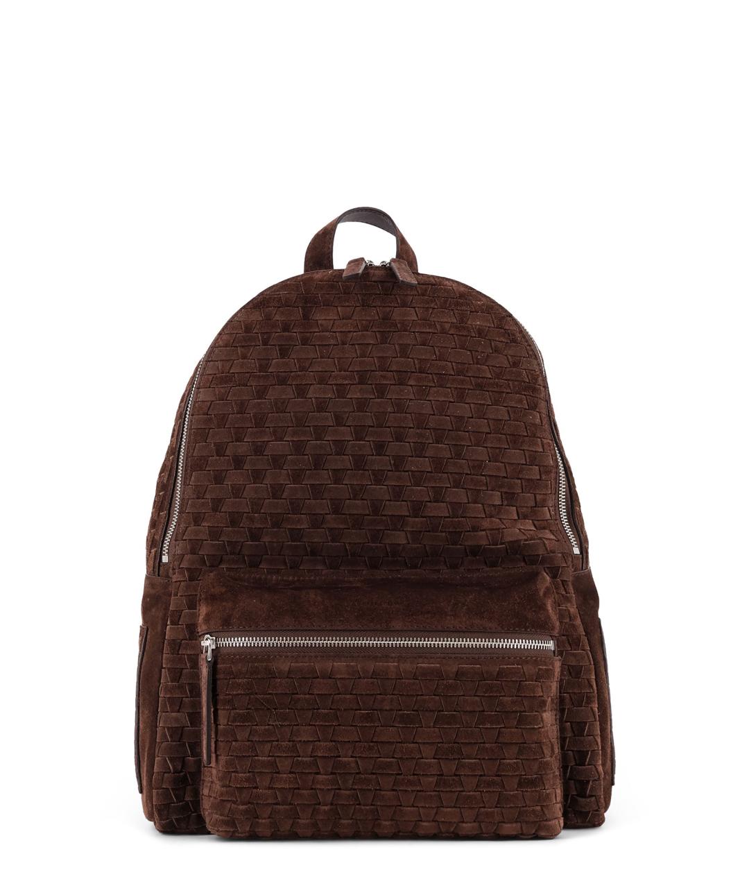 ORCIANI Коричневый замшевый рюкзак, фото 1