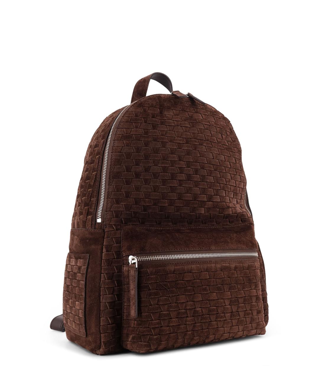 ORCIANI Коричневый замшевый рюкзак, фото 3