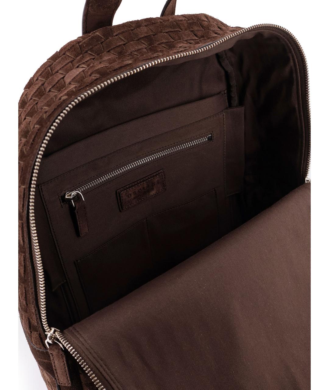 ORCIANI Коричневый замшевый рюкзак, фото 4