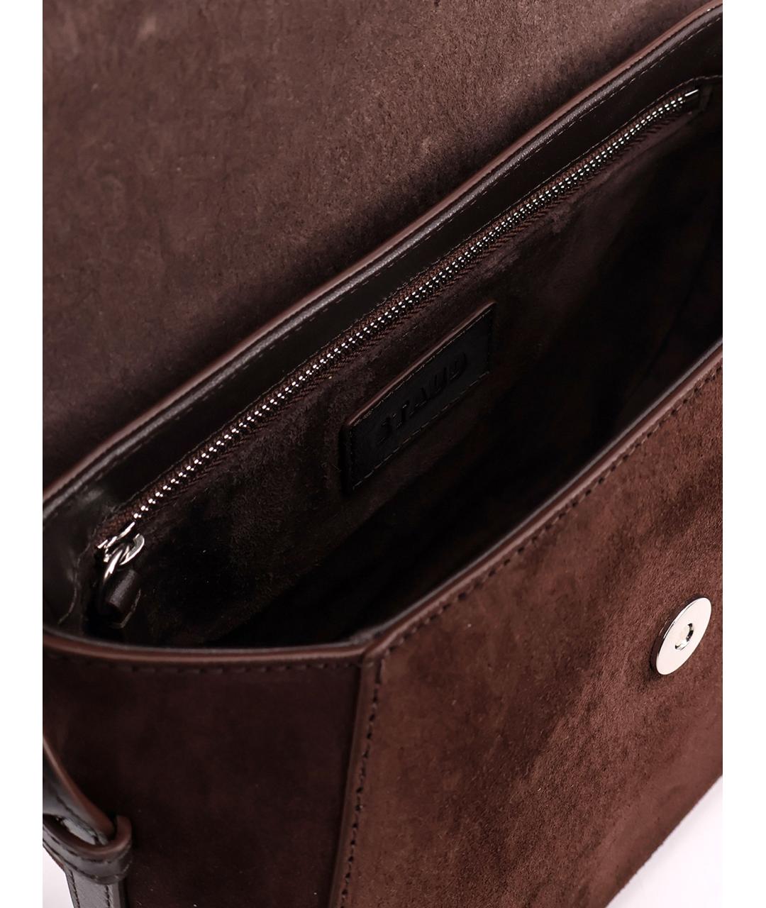 STAUD Коричневая кожаная сумка через плечо, фото 4