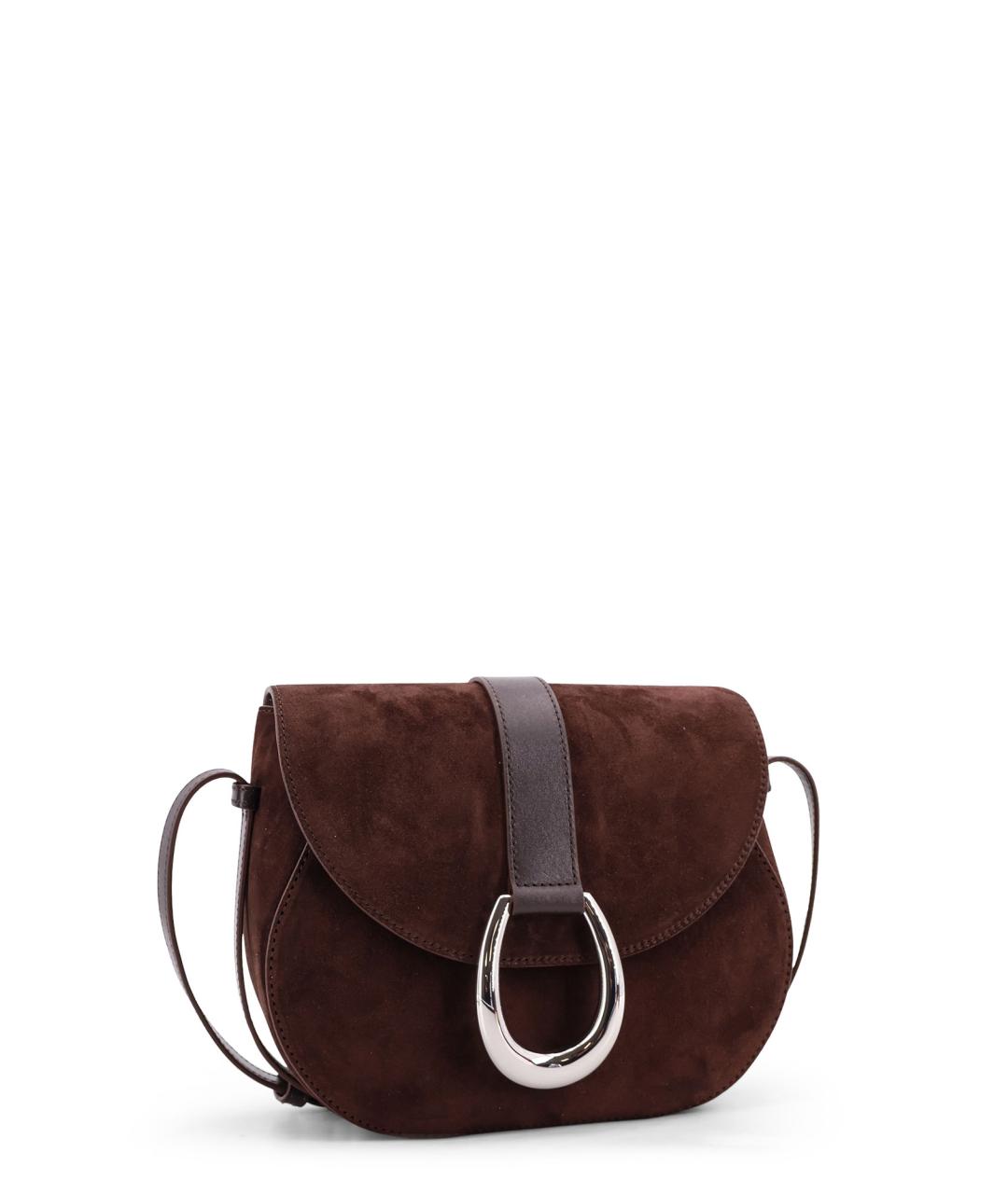 STAUD Коричневая кожаная сумка через плечо, фото 3