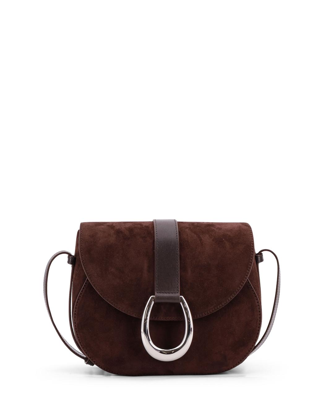 STAUD Коричневая кожаная сумка через плечо, фото 1