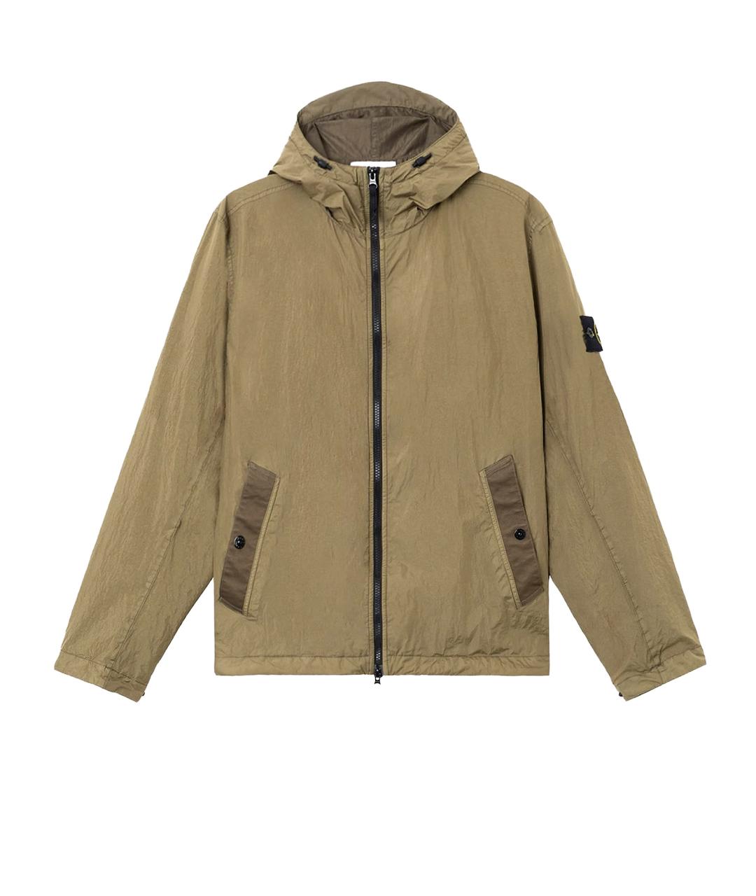 STONE ISLAND Хаки полиамидовая куртка, фото 1