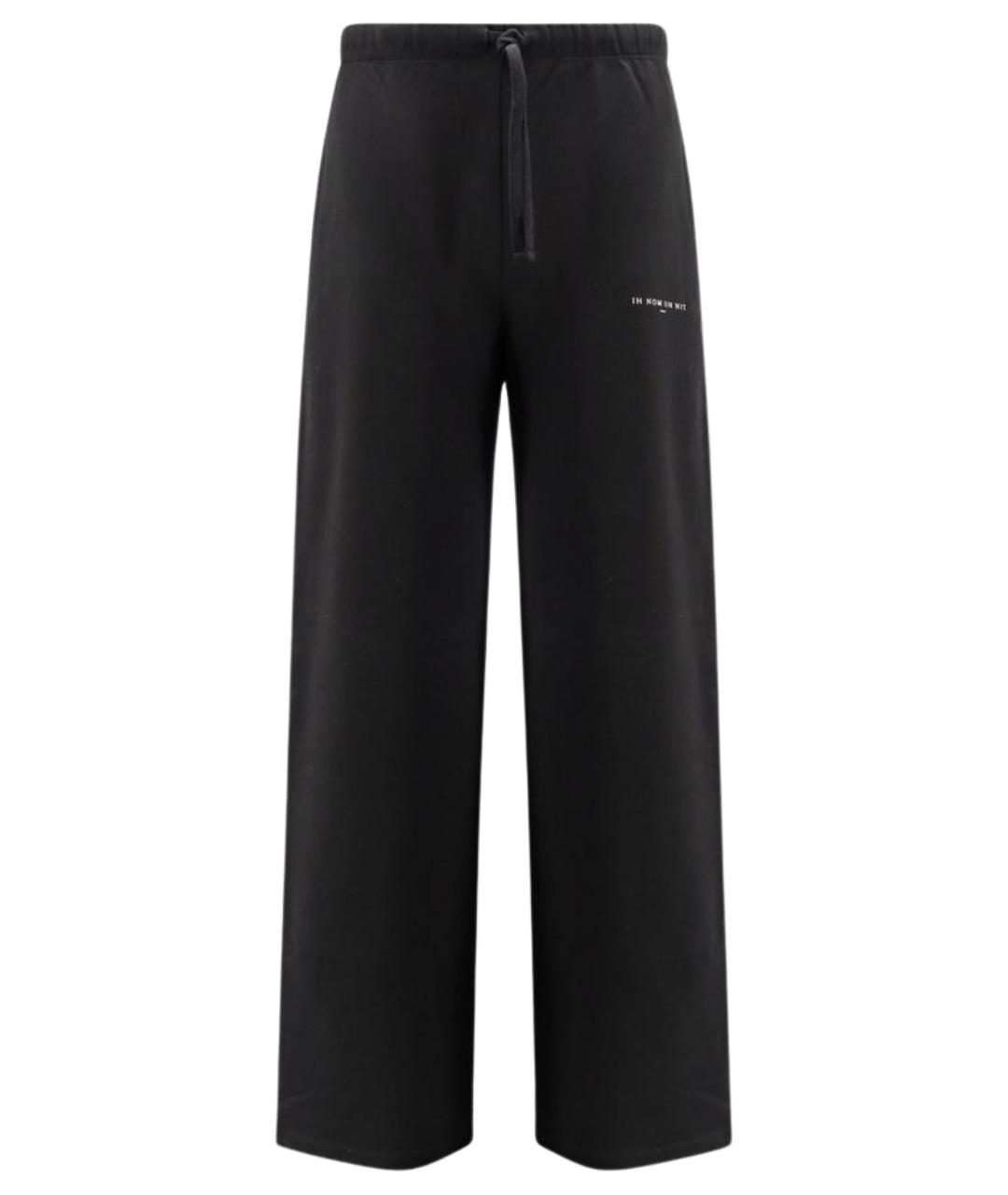 IH NOM UH NIT Черные хлопковые повседневные брюки, фото 1