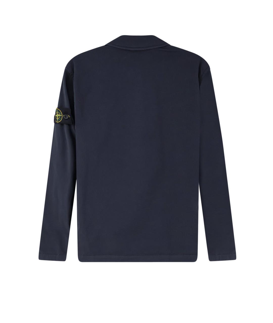 STONE ISLAND Темно-синяя хлопковая куртка, фото 2