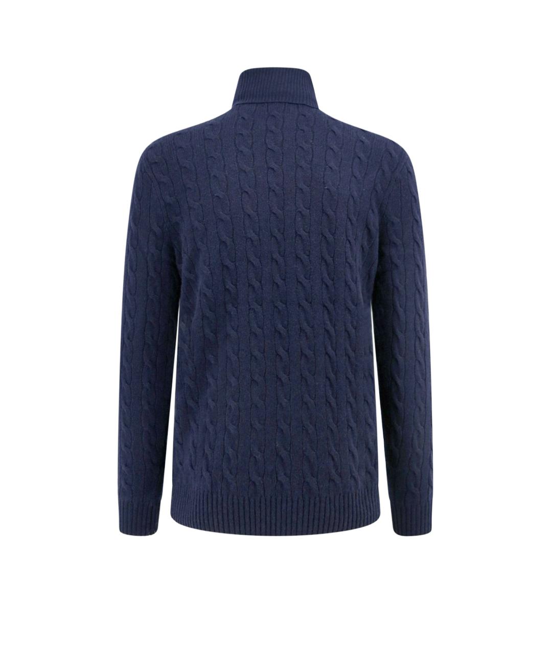 POLO RALPH LAUREN Темно-синий шерстяной джемпер / свитер, фото 2