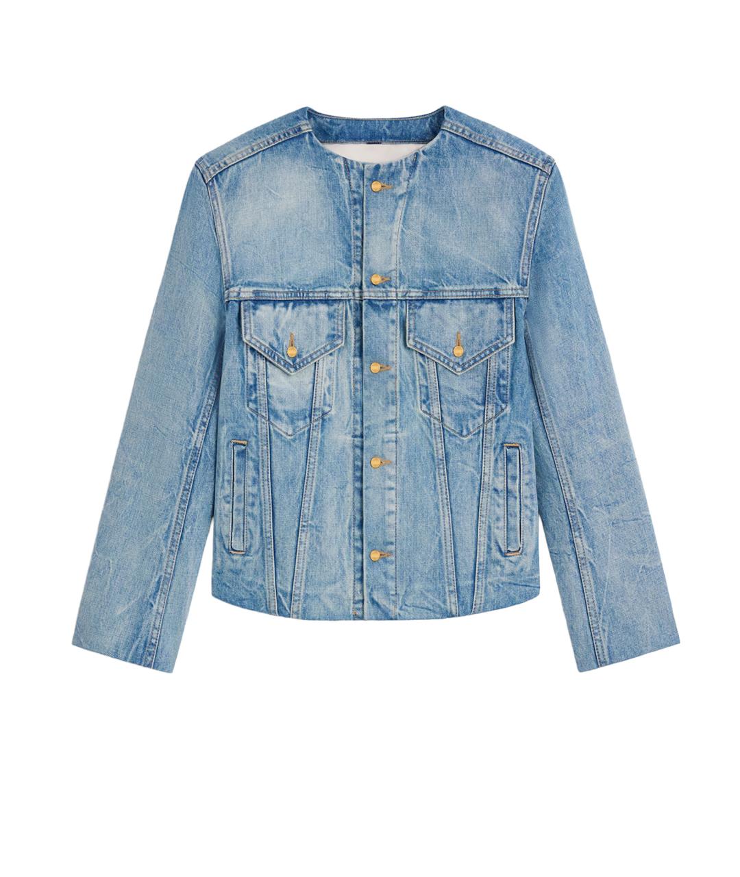 CELINE Голубая хлопковая куртка, фото 1